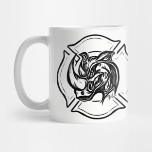 Rhino Firefighter Mug